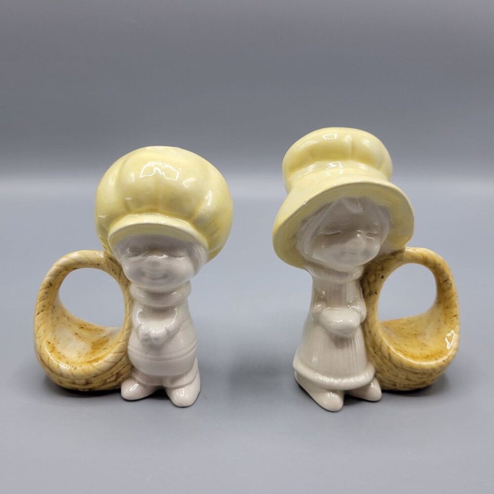 Vintage Porcelain Holly Hobbie Napkin Holders Ceramic Figurine Set Of 6 - Picture 3 of 10